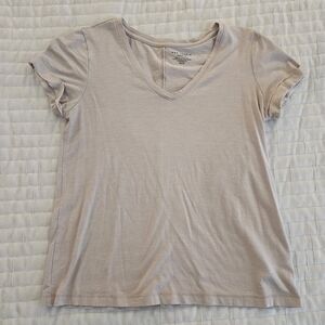 Max Studio Beige Short Sleeve Tee